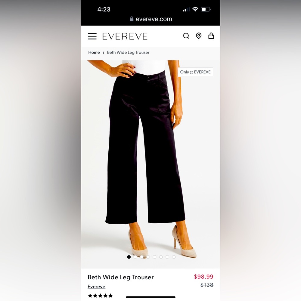COPY - Evereve Beth wide leg trouser